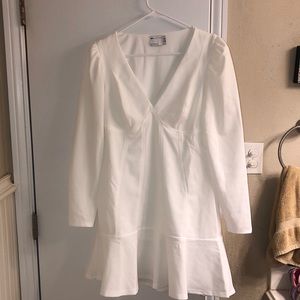 White fitted dress